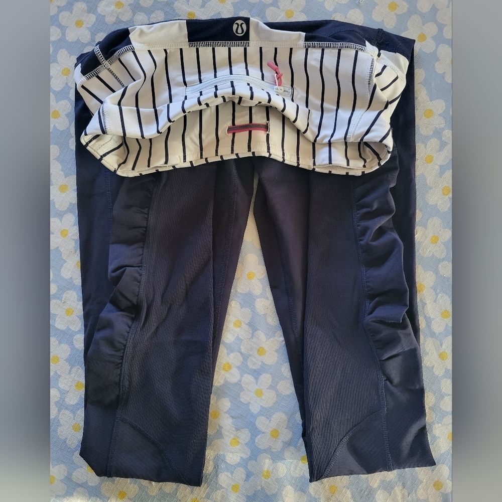 Size 6 Bundle ✨️ Lululemon Run Spirit Tight II Indigo Leggings & TNA 9" Rise